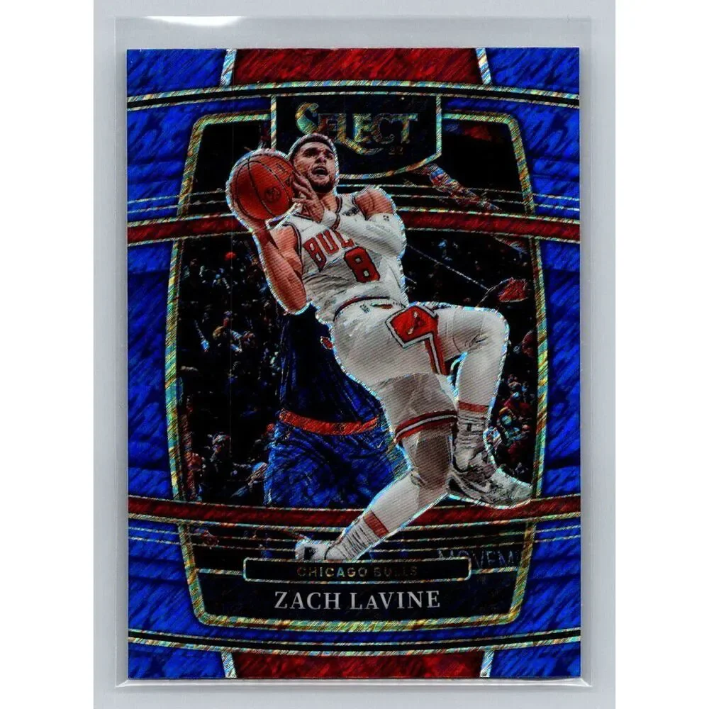 2021-22 Panini Select Zach LaVine Blue Prizm #76 Chicago Bulls